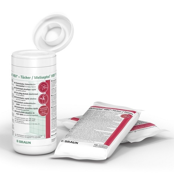Servetele dezinfectante MELISEPTOL HBV-TISSUE cutie cu 100 buc.