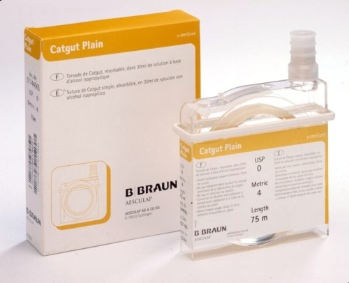 Catgut Plain – fir sutura resorbabil, bej, 4/0 USP, 100 m magazin-bbraun.ro