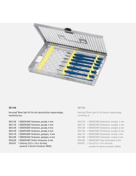 Set instrumentar pentru fragmente osoase pentru Implantologie Stomatologica