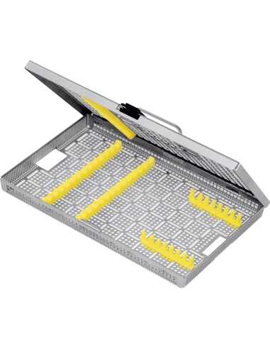 Cos si capac cu maner pentru container dentar, 273 x 176 x 30 mm