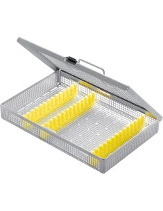 Cos si capac cu maner pentru container dentar, 3 randuri pini, 274 x 172 x 30 mm