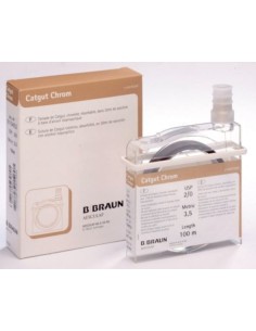 Catgut Chromic - fir sutura resorbabil, exclusiv uz veterinar, maro, 5 USP, 25 m