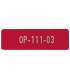 Placuta de identificare container sterilizare, din aluminiu, culoare rosie