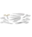 Set instrumentar de baza pentru chirurgie veterinara, 14 instrumente
