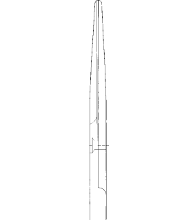 Foarfeca disectie Mayo, brand Aesculap, varf bont/bont, 140 cm