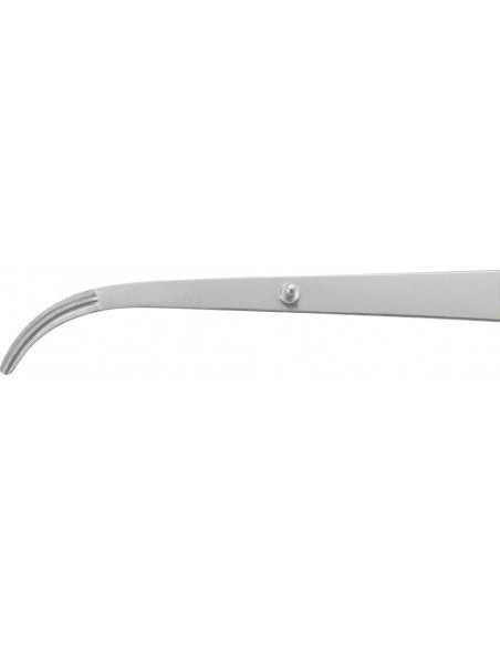 Micro pensa tip De'Bakey, gama Ergoperio, curba, lungime 175 mm