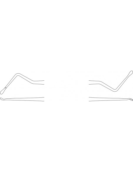 Chiureta os Lucas, gama Ergoperio, angulata, dubla terminatie, varf ascutit/ascutit, lungime 180 mm