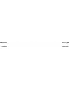 Chiureta os Hemingway, gama Ergoperio, angulata, dubla terminatie, varf ascutit/ascutit, 170 mm 2
