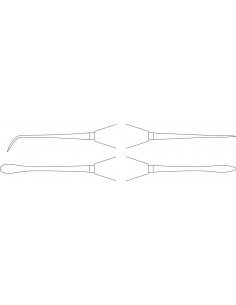 Disector periodontal, gama Ergoperio, curb, drept, dubla terminatie 2