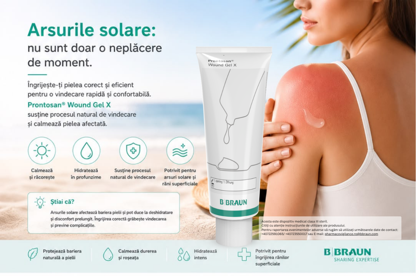 Arsuri solare la mare: ce faci când soarele a fost prea generos cu pielea